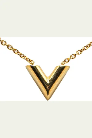 LOUIS VUITTON 2017 Plated Essential V Necklace costume necklace