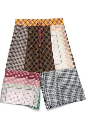 Marine Serre Scarves silk shorts