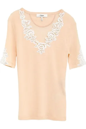 Chloé Floral-lace T-shirt