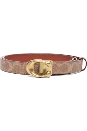 Coach Monogram-print buckle-fastening belt