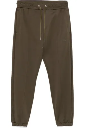 HUGO BOSS Rubberised-logo track pants