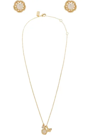 Coach Floral-motif earrings + necklace
