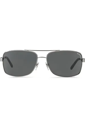 Burberry Logo rectangle-frame sunglasses