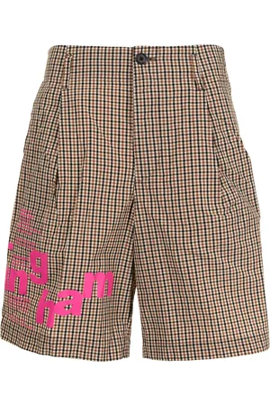 Kolor Plaid-check pattern shorts