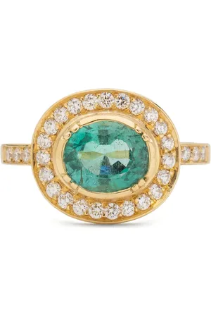 Brooke Gregson 18kt yellow Galaxy emerald and diamond ring