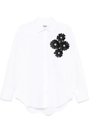 Msgm Floral-appliqu?? shirt
