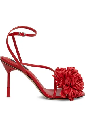 Msgm 85mm floral-applique sandals