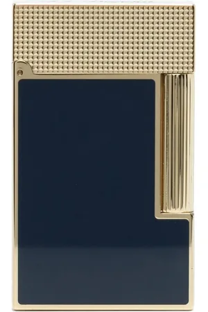 S.T. Dupont Plated engraved-logo lighter