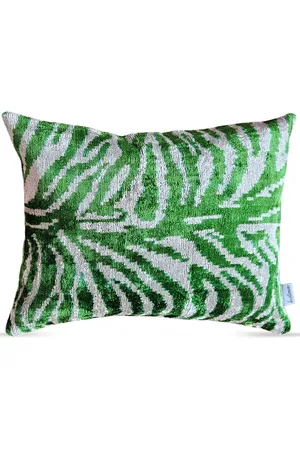 Les-Ottomans Abstract-pattern print velvet-finish cushion