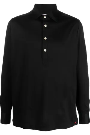 Kiton Button-up cotton polo shirt
