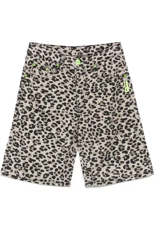 BARROW Leopard-print bermuda shorts