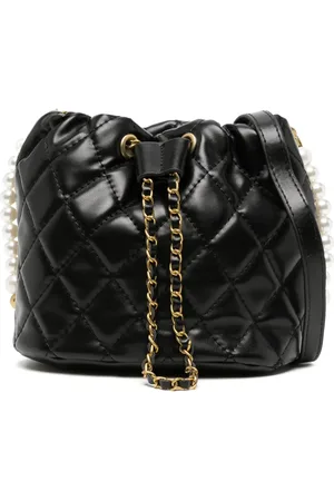 MONNALISA Diamond-quilted leather shoulder bag