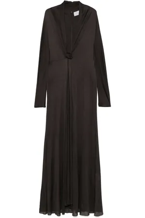 GIUSEPPE DI MORABITO Floral-appliqué maxi dress