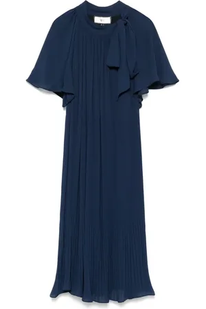 NISSA Plissé midi dress