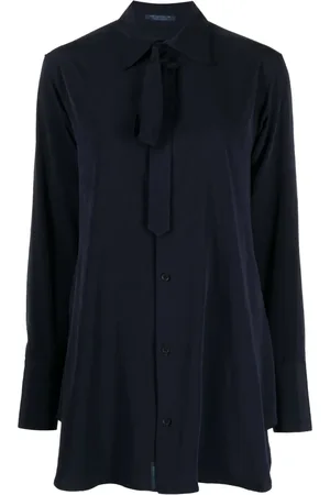 YOHJI YAMAMOTO Lace-fastening long-sleeved blouse