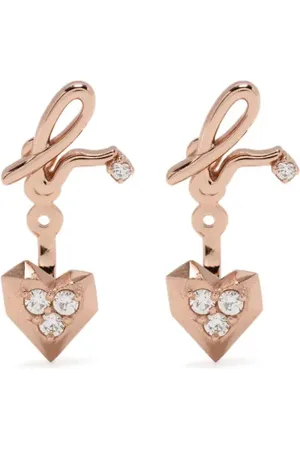 AGNÈS B. Crystal-heart earring