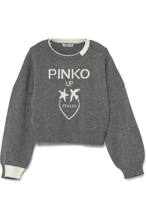 Pinko Intarsia knit-logo sweater