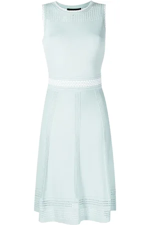 Paule Ka Perforated panel midi dress