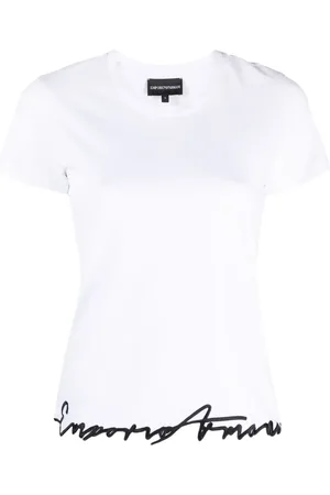 Emporio Armani Logo-embroidered cotton T-shirt
