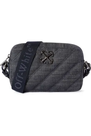 OFF-WHITE Small quilted denim shoulder bag