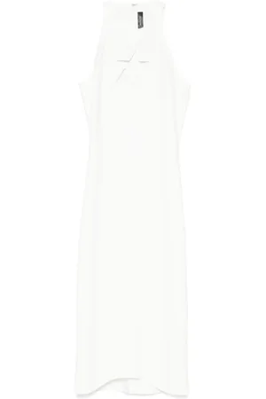MUGLER Star-motif sleeveless midi dress