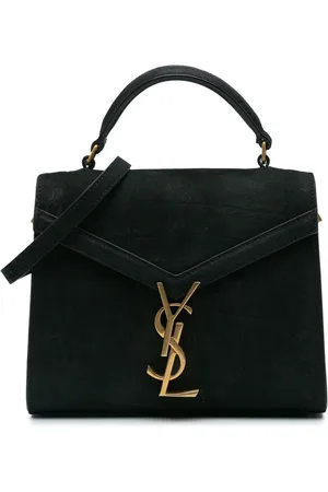 Saint Laurent 2020 Mini Croc Embossed Nubuck Monogram Cassandra Top Handle Bag satchel