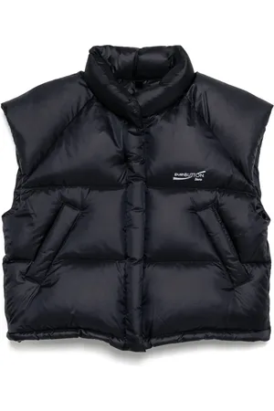 pushBUTTON Embroidered logo puffer gilet