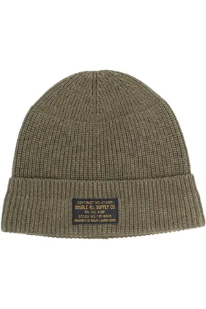 Ralph Lauren Logo patch beanie hat