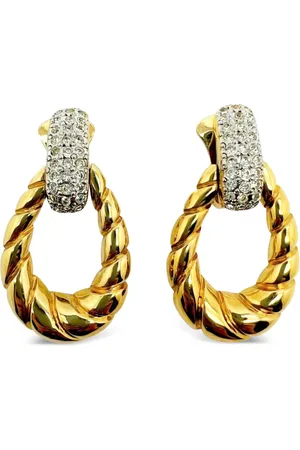 JENNIFER GIBSON JEWELLERY 1990s pre-owned Doorknocker clip-on earrings