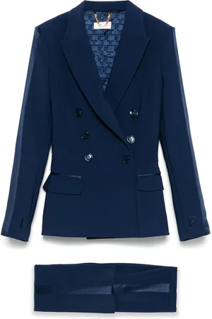 Elisabetta Franchi Satin-bands crepe suit