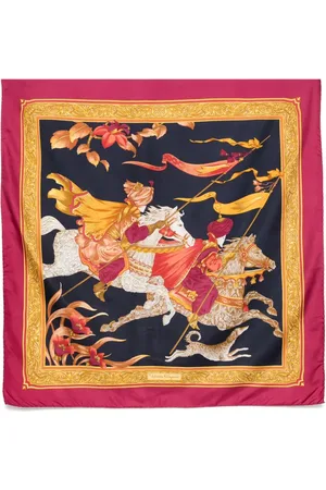 Salvatore Ferragamo 1980s silk scarf