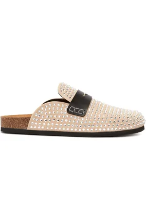 J.W.Anderson Rhinestone-embellished leather slippers