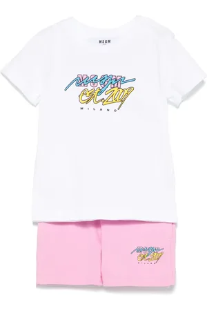 Msgm Logo-print shorts set