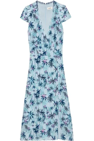Zadig & Voltaire Palm tree-print dress