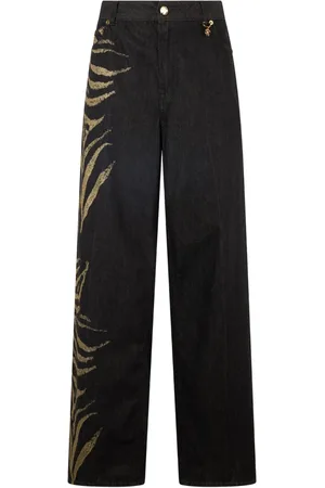 Roberto Cavalli Zebra-print jeans