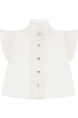Angels Face Ruffle-detailing blouse