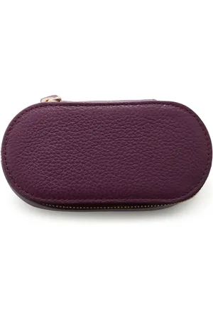 Monica Vinader Oval pebbled-leather jewellery box