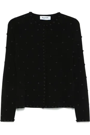 Blugirl Floral-appliqué cardigan and top set