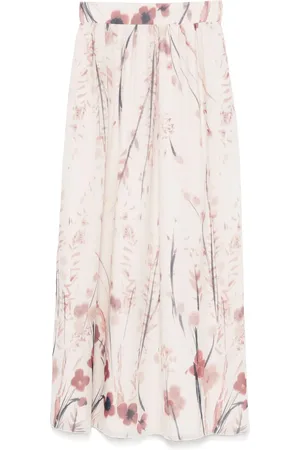 ELEVENTY Floral midi skirt