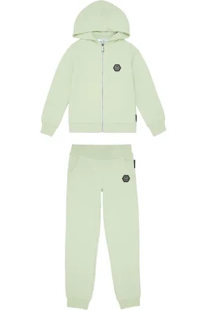 Philipp Plein Strass Gothic Plein Jogging tracksuit set