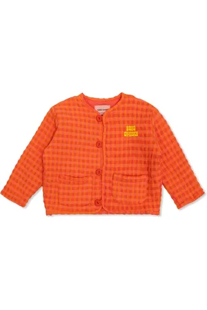Bobo Choses Vichy-pattern padded jacket