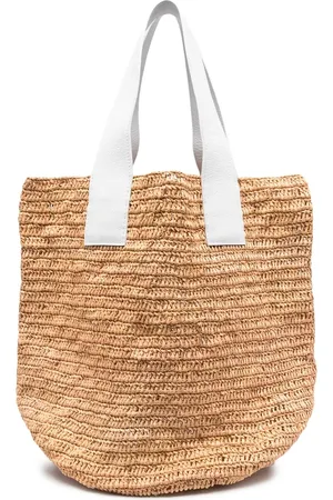 SENSI STUDIO Interwoven-straw oversize tote bag