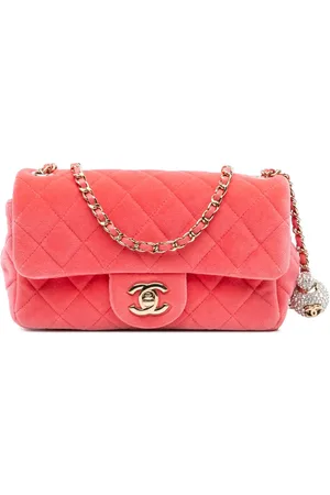 CHANEL 2020 Mini Rectangular Velvet Pearl Crush Flap crossbody bag