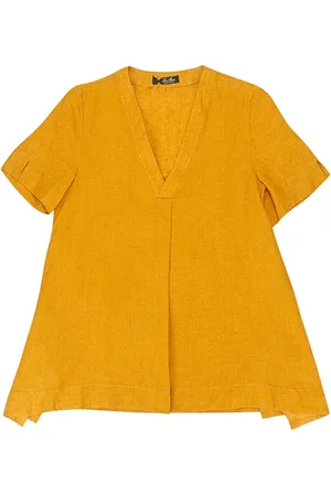 Loro Piana V-neck linen blouse