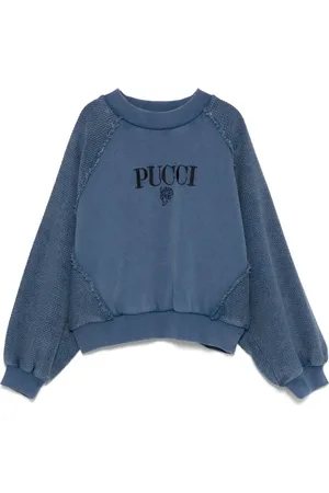 PUCCI Junior Logo-embroidered sweatshirt