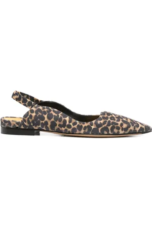 MARA BINI Leopard-print slingback pumps