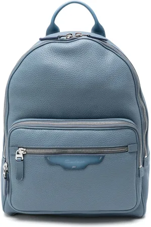 santoni Pebbled-leather backpack
