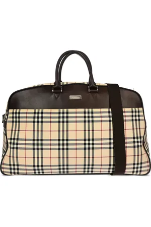 Burberry 1990-2000s House Check two-way duffel hand bag