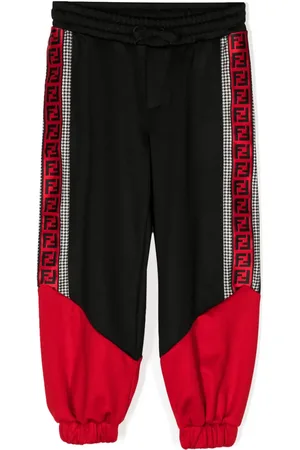 Fendi FF jacquard-ribbon track trousers