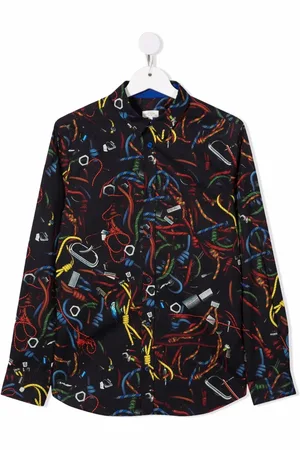 Paul Smith TEEN graphic-print cotton shirt